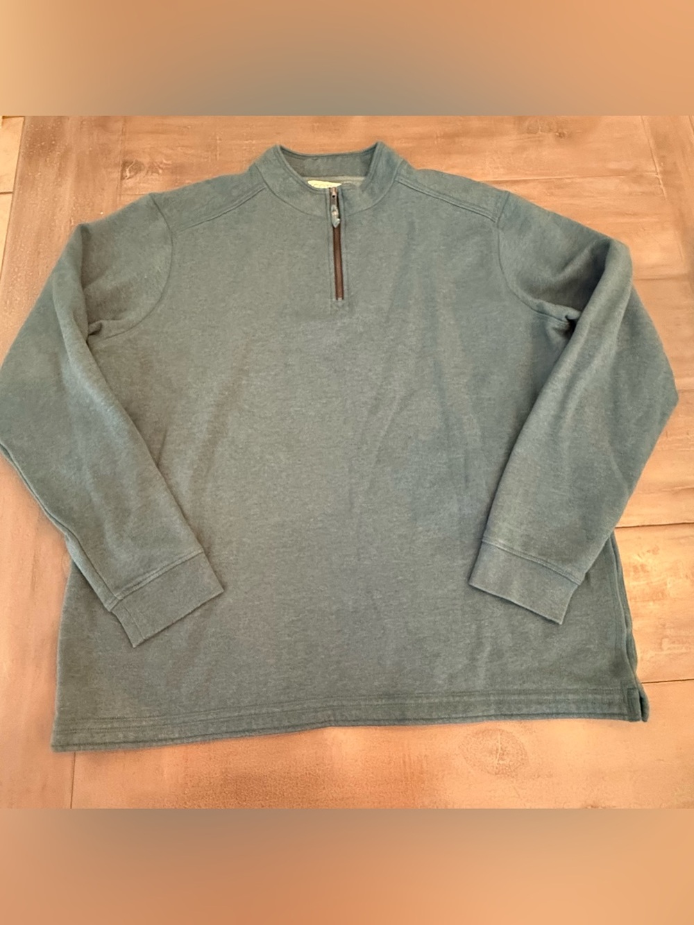 Ecoths Women’s Pullover Teal Quarter Zip Long Sleeve Sz XL Preowned